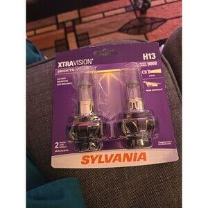 Sylvania Xtra Vision H13 9008 12.8V, 55 Two Bulbs Head Light Replacement -- NEW